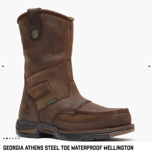 Georgia Boot Athens Waterproof Steel Toe Boots - Dark Brown ASTM CERTIFIED 13M